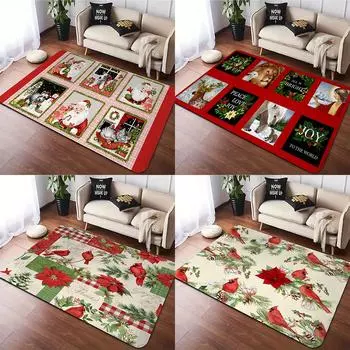 Веселый рождественский нескользящий коврик для кухни, нескользящий коврик для кухни, гостиной, спальни, моющиеся фланелевые коврики 40X60cm-16x24in