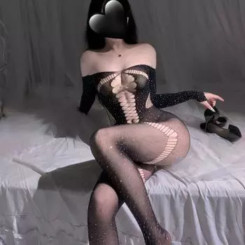 Веселый Сексуальный Перспективный Шарм Фиолетовый Комбинезон с Открытой Спиной и Грудью Веселые Чулочки Полая Сетка Соблазнения Average size (80-67.5kg)