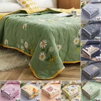 Весенне-летнее хлопковое одеяло, тонкое одеяло, одеяла для взрослых, детское королевское одеяло, лоскутное покрывало, роскошное покрывало для кровати 200x230 см, домашний декор 80X100cm Thin Quilts