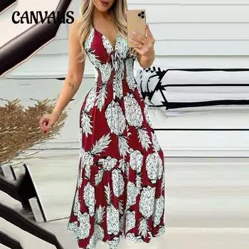 Весенне-летнее женское платье с лямкой на шее и открытой спиной, сексуальные платья с лямкой на шее S серый