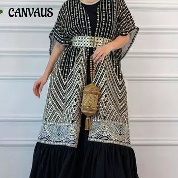 Весенне-летнее женское платье с принтом, модное городское повседневное платье с рукавами «летучая мышь» и жилетом на шнурке с принтом и поясом