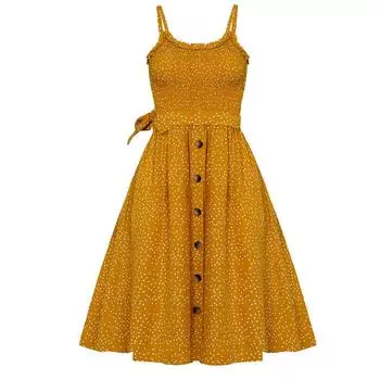 Весенне-летнее женское платье с рюшами и принтом в горошек, повседневное модное платье S красный