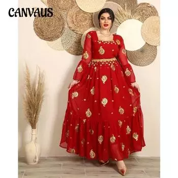 Весенне-летнее женское платье, сексуальное шифоновое темпераментное элегантное платье на бретельках с вышивкой XS красный