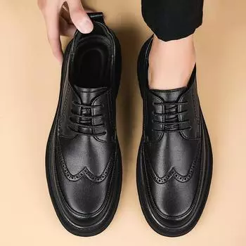 Весенне-летние черные, белые мужские туфли из натуральной кожи, модные повседневные кроссовки, мужская обувь, нескользящая обувь для доски 38 чёрный