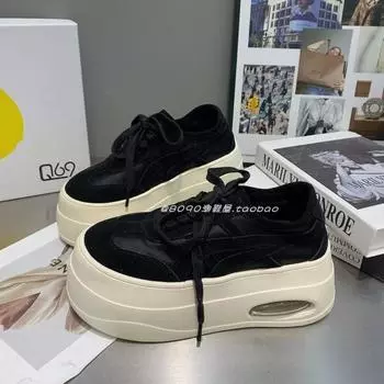 Весенне-летние маффины с подошвой, универсальные дышащие сардиновые туфли, женские кроссовки для немецких тренировок на высокой толстой подошве, ультралегкие 40