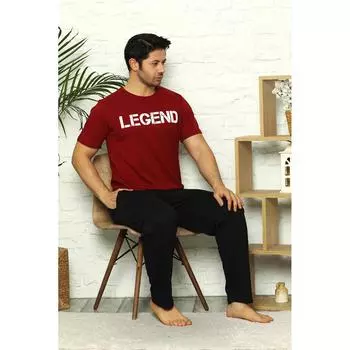 Весенне-летние мужские хлопковые пижамы в полоску с буквами, пижамы с героями мультфильмов, повседневные пижамы для сна и отдыха, большие размеры 2XL