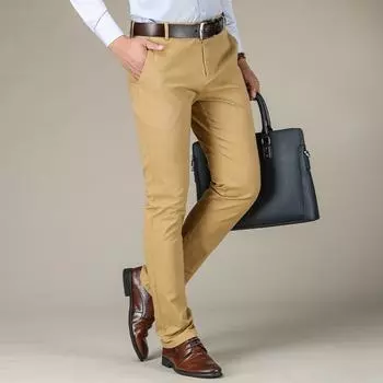 Весенне-летние новые мужские эластичные брюки, мужские деловые свободные прямые повседневные брюки, мужские брюки 28