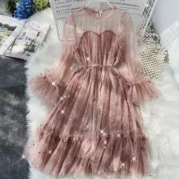 Весенне-летние новые женские платья One Size чёрный