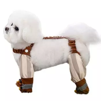 Весенне-летние прогулки с собакой в брюках Proof, с защитой лап, водонепроницаемые и грязеотталкивающие, для прогулок с маленькой собакой, одежда для домашних собак M бежевый