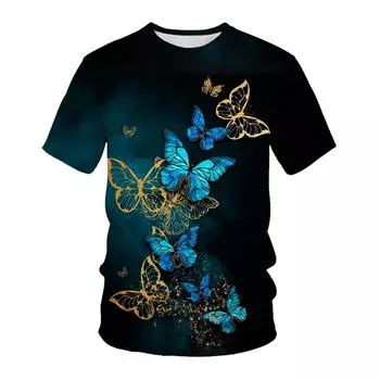 Весенне-летние топы, детская одежда больших размеров, футболка с 3D принтом цветочных растений, футболки с рисунком Chirldren, топ с короткими рукавами, дышащие футболки для мальчиков и девочек 100