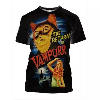 Весенне-летние топы, мужская одежда больших размеров, футболка с 3D принтом, футболки с круглым вырезом, топ с короткими рукавами, дышащие мужские рубашки XS чёрный