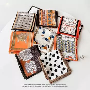 Весенне-летний атласный длинный шарф для женщин, солнцезащитная шаль, модный атласный длинный шарф для красоты, универсальный дорожный шарф 17*150cm