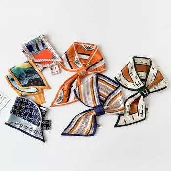 Весенне-летний атласный длинный шарф для женщин, солнцезащитная шаль, модный атласный длинный шарф для красоты, универсальный дорожный шарф 76*13cm