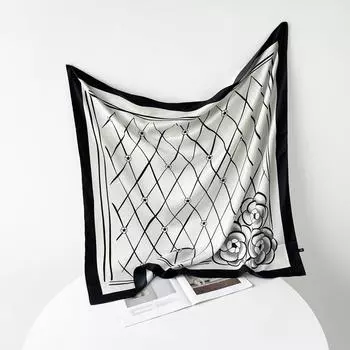 Весенне-летний атласный длинный шарф для женщин, солнцезащитная шаль, модный атласный длинный шарф для красоты, универсальный дорожный шарф 90*90cm