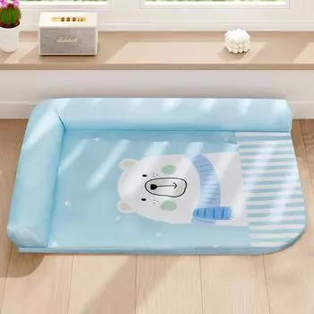 Весенне-летний диван-кровать для собачьей будки, съемный и моющийся коврик для домашних животных, охлаждающий коврик для средних и крупных собак L size: 70 * 48 CM