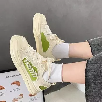 Весенне-летний дизайн женских кроссовок на шнуровке с толстой подошвой и кисточками из парусины в стиле ретро, повседневная обувь 24-50 37 белый