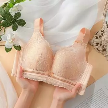 Весенне-летний дышащий сексуальный кружевной топ-труба с закрытой регулировкой груди женский бюстгальтер с тонкой чашкой, собранный без стального кольца 34/75BC pass cup