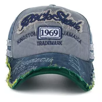 Весенне-летний новый продукт из стираного хлопка с вышитыми буквами бейсболка кепка солнцезащитная шляпа серый