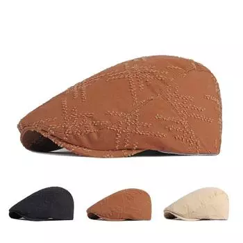 Весенне-летний осенний берет, женский британский винтажный берет, кепка газетчика для мужчин, дышащая плоская кепка, шляпа художника в стиле Гэтсби, Gorro Hombre Boina 55-60cm хаки
