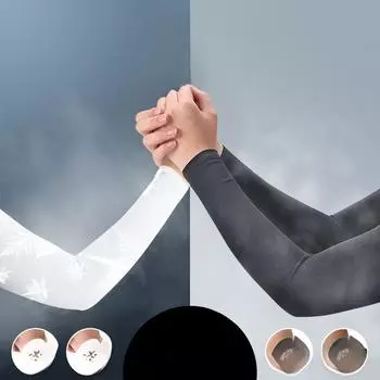 Весенне-летний рукав для льда без пальцев, велосипедный солнцезащитный рукав, защита от ультрафиолета, нарукавник из вискозного волокна M белый