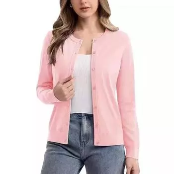 Весенне-летний вязаный кардиган Ice, свободный повседневный свитер S серый