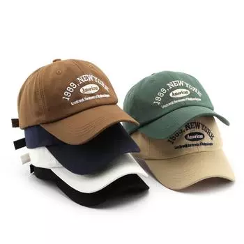 Весенне-летняя бейсболка для мужчин и женщин, модная шляпа с вышивкой, хлопковые спортивные кепки, повседневные кепки в стиле ретро, бейсболки 56-60cm чёрный