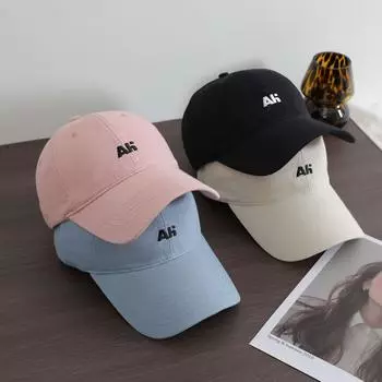 Весенне-летняя бейсболка с простой вышивкой букв для мужчин и женщин, модная и универсальная повседневная кепка с защитой от солнца M56-58cm хаки