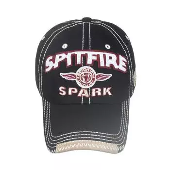 Весенне-летняя бейсболка с вышитым алфавитным патчем для мужчин и женщин в корейском стиле, весенне-летняя модная шляпа от солнца Adjustable чёрный