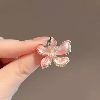 Весенне-летняя брошь в виде цветущей вишни, женская, высокого класса, растительный цветок, ретро-заколка для воротника, аксессуары для костюма ханьфу, подарок на день рождения