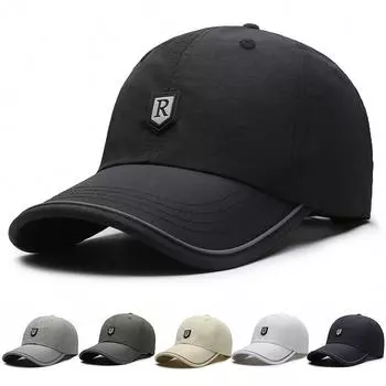 Весенне-летняя быстросохнущая бейсболка R-baseball Cap Men s Cap Outdoor Thin чёрный