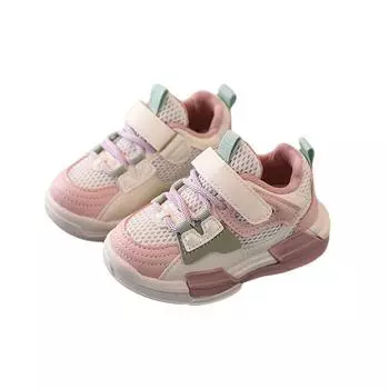 Весенне-летняя детская модная спортивная обувь для маленьких мальчиков и девочек, дышащая сетчатая обувь для отдыха, кроссовки на плоской подошве, детская обувь 21