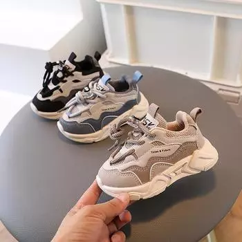 Весенне-летняя детская спортивная обувь модные сетчатые дышащие кроссовки для мальчиков детские кроссовки для девочек на открытом воздухе 21 синий