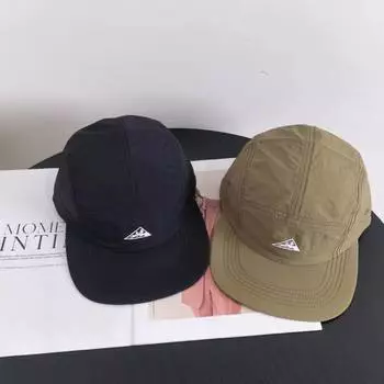 Весенне-летняя дышащая бейсболка с мягким верхом в стиле ретро для мужчин и женщин, солнцезащитная шляпа, модная быстросохнущая кепка с широкими полями для детей M56-58cm тёмно-синий