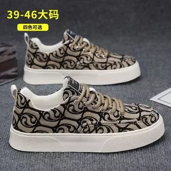 Весенне-летняя дышащая мужская обувь большого размера, новая мода, универсальная спортивная обувь, повседневная обувь для скейтбординга, мужская парусиновая обувь с мягкой подошвой 39 красный