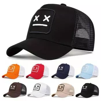 Весенне-летняя дышащая сетчатая кепка для мужчин и женщин, кепка для пар на открытом воздухе в стиле хип-хоп, солнцезащитные кепки, бейсбольная кепка с сеткой, кепка для дальнобойщика, кепка для гольфа оранжевый