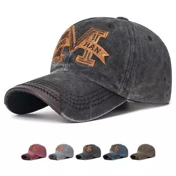 Весенне-летняя кепка, мужская бейсболка, уличная вышитая кепка чёрный