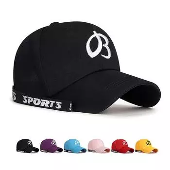 Весенне-летняя кепка с вышитой лентой и надписью, бейсбольная кепка для молодых мужчин и женщин, пара, солнцезащитный козырек, шапка для рыбалки, козырек чёрный