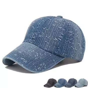 Весенне-летняя кепка, женская бейсболка, мужская шляпа от солнца, джинсовая шляпа, солнцезащитный крем, панамская кепка с хвостиком, шляпы с козырьком чёрный