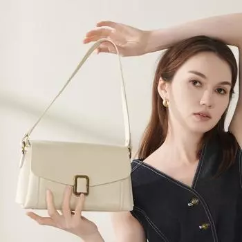 Весенне-летняя красивая кожаная сумка для женщин, высококачественная сумка через плечо на одно плечо для женщин, сумка для поездок на работу 25*8*15 чёрный