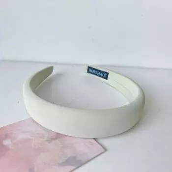 Весенне-летняя милая однотонная тканевая повязка на голову с поролоновой подкладкой для женщин, девушек, для повседневной носки на улице, аксессуары для волос