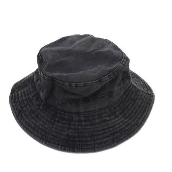 Весенне-летняя модная однотонная кепка-ведро, рыбацкая шляпа для мужчин и женщин, уличная шляпа от солнца для путешествий One Size чёрный