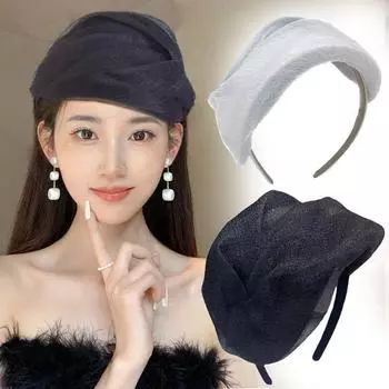 Весенне-летняя модная женская дышащая полушляпа, заколка для волос, повязка на голову, модная универсальная женская заколка для ужина 1#