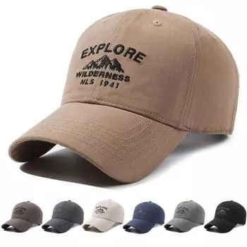 Весенне-летняя мужская бейсболка с вышивкой букв, женская панама с хвостиком, спортивная кепка на открытом воздухе, солнцезащитная шляпа от солнца серый