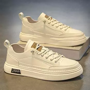 Весенне-летняя мужская обувь, дышащие маленькие белые туфли, мужские модные кроссовки, повседневная обувь для досок, модная обувь 39