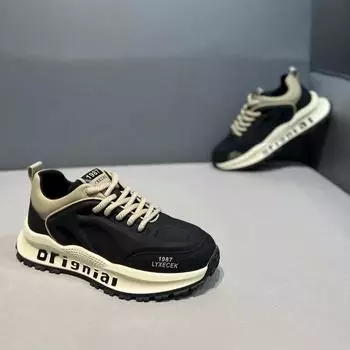 Весенне-летняя мужская обувь весна 2025 года, новая универсальная повседневная спортивная обувь для бега Forrest Gump, модная обувь для папы на платформе с увеличенным голенищем 39