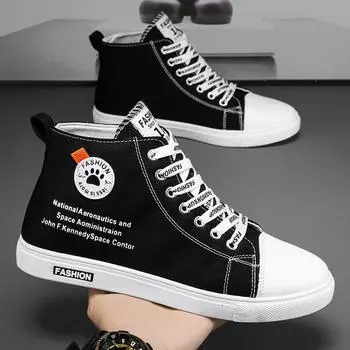 Весенне-летняя мужская обувь высокие парусиновые туфли студенческий тренд универсальная повседневная обувь повседневная обувь дышащая обувь с низким верхом 39