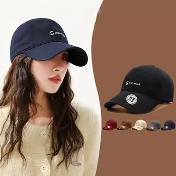 Весенне-летняя мужская шляпа с вышитыми буквами, женская бейсболка, солнцезащитная кепка с солнцезащитным козырьком чёрный