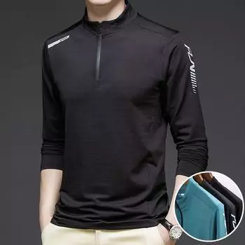 Весенне-летняя новая мужская быстросохнущая одежда, футболка из ледяного шелка с длинными рукавами, мужская повседневная спортивная одежда для фитнеса, одежда для рыбалки на открытом воздухе M