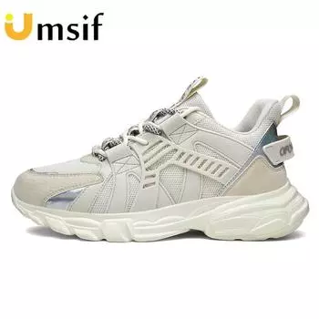 Весенне-летняя новая повседневная спортивная обувь на толстой подошве, модная модная мужская обувь, кроссовки для пар 36 белый