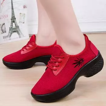 Весенне-летняя новая женская обувь с подушками, модная дышащая повседневная обувь, кроссовки для бега, женские кроссовки 36 красный